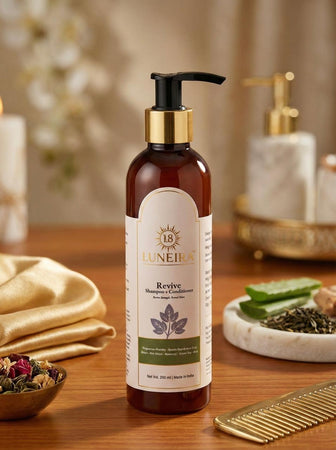 Revive Shampoo + Conditioner Set - Natural Repair & Volume Boost for Damaged Hair | Luneira