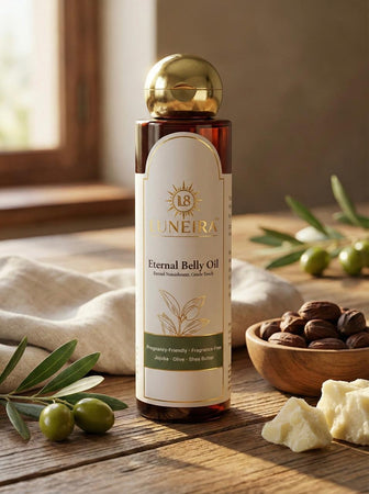 Eternal Belly Oil - Natural Stretch Mark Prevention & Hydration for Pregnancy Glow | Luneira